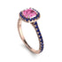Cushion Pink Moissanite Halo Engagement Ring - Jade No. 814 image 3