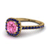 Cushion Pink Moissanite Halo Engagement Ring - Jade No. 813 image 1