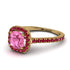 Cushion Pink Moissanite Halo Engagement Ring - Jade No. 810 image 1