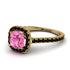 Cushion Pink Moissanite Halo Engagement Ring - Jade No. 807 image 1