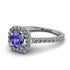 Cushion Tanzanite Halo Engagement Ring - Jade No. 203 image 1