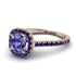 Cushion Tanzanite Halo Engagement Ring - Jade No. 214 image 1