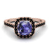 Cushion Tanzanite Halo Engagement Ring - Jade No. 208 image 2