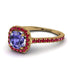 Cushion Tanzanite Halo Engagement Ring - Jade No. 210 image 1