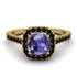 Cushion Tanzanite Halo Engagement Ring - Jade No. 207 image 2