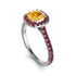 Cushion Yellow Diamond Halo Engagement Ring - Jade No. 1012 image 3