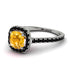 Cushion Yellow Diamond Halo Engagement Ring - Jade No. 1009 image 1