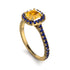 Cushion Yellow Diamond Halo Engagement Ring - Jade No. 1013 image 3