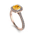 Cushion Yellow Diamond Halo Engagement Ring - Jade No. 1002 image 3