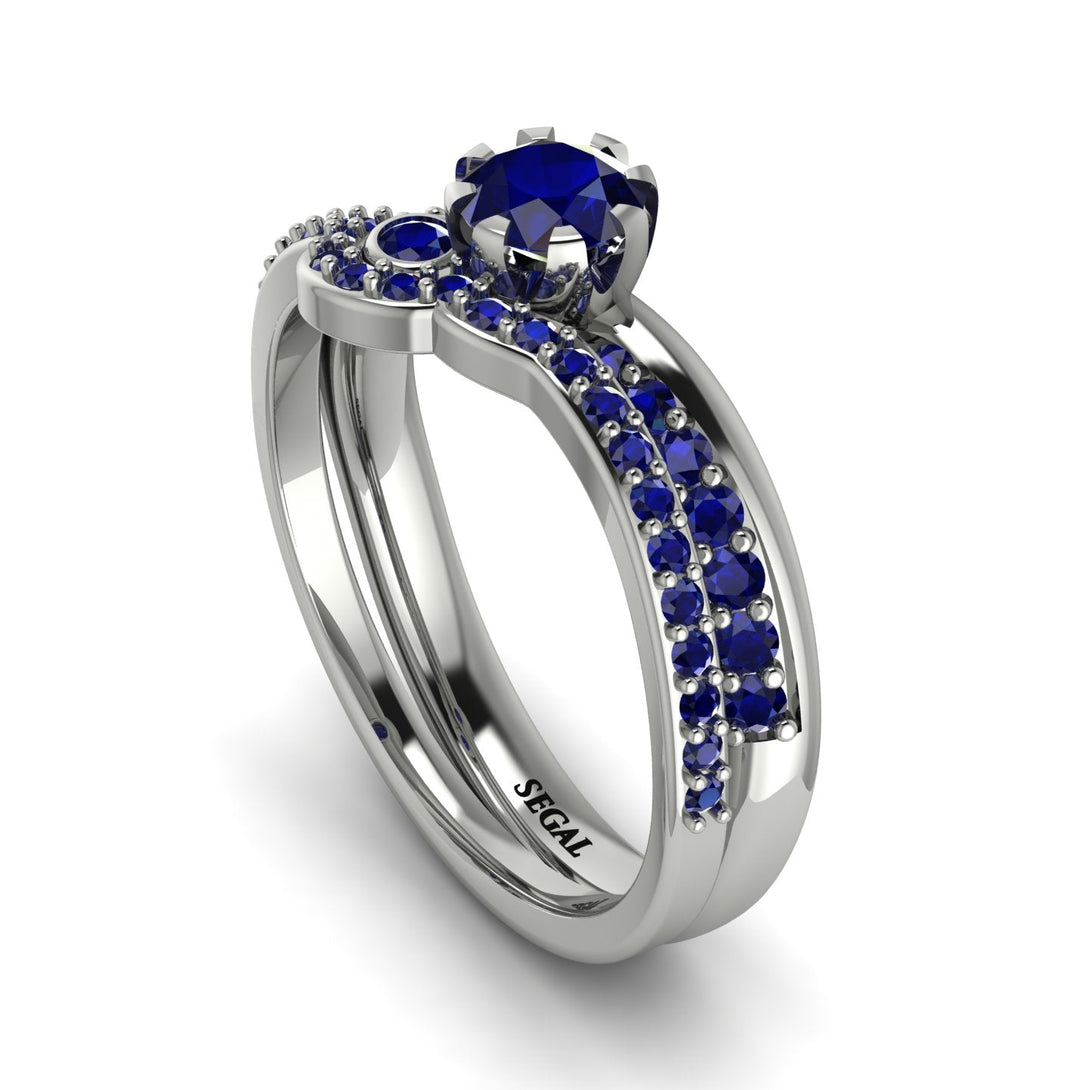 Band of Delicate Sapphire Bridal Set - Karen No. 750
