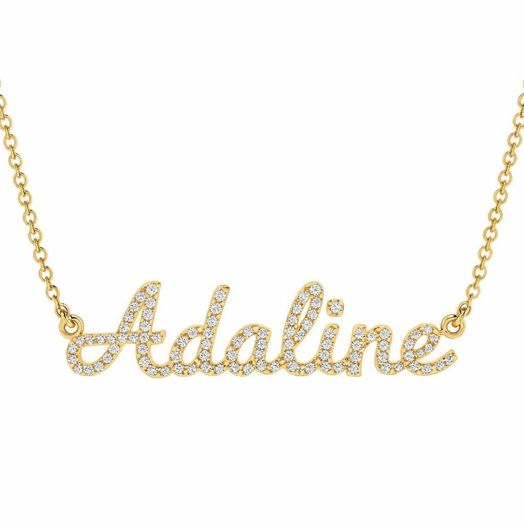 Diamond Gold Name Necklace - Adaline