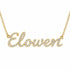 Elowen name necklace in solid 14K Yellow Gold, handmade in Los Angeles