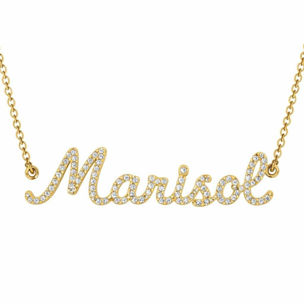 Diamond Gold Name Necklace - Marisol