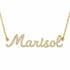 Marisol name necklace in solid 14K Yellow Gold, handmade in Los Angeles