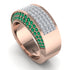 Diamond Cluster Wide Fancy Wedding Band - Kyla No. 17 image 2