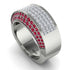 Diamond Cluster Wide Fancy Wedding Band - Kyla No. 48 image 2