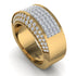 Diamond Cluster Wide Fancy Wedding Band - Kyla No. 1 image 2