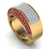 Diamond Cluster Wide Fancy Wedding Band - Kyla No. 46 image 2