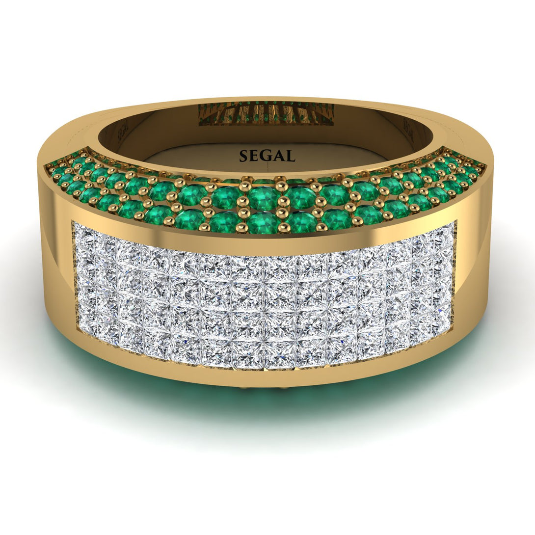 Diamond Cluster Wide Fancy Wedding Band - Kyla No. 16