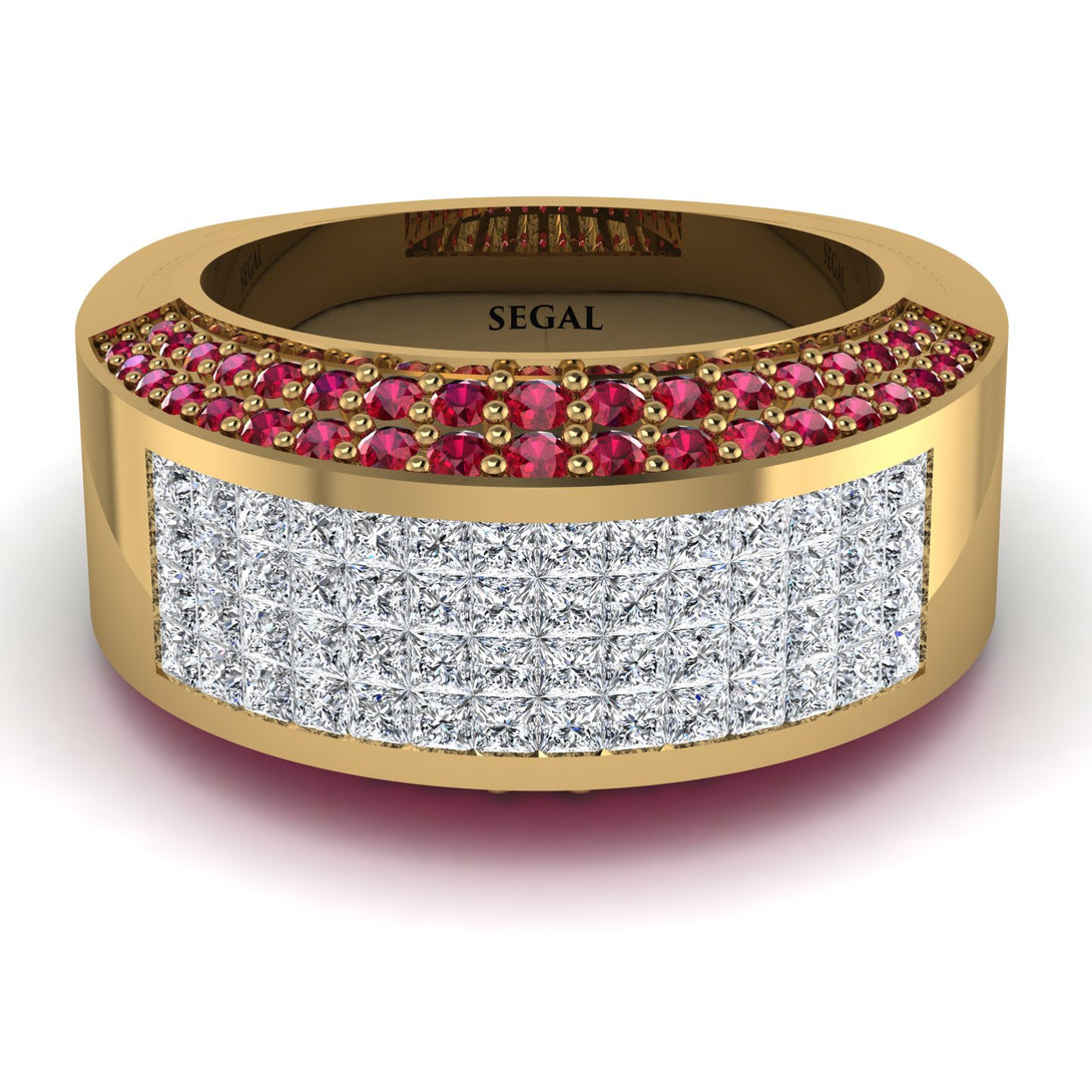 Diamond Cluster Wide Fancy Wedding Band - Kyla No. 46