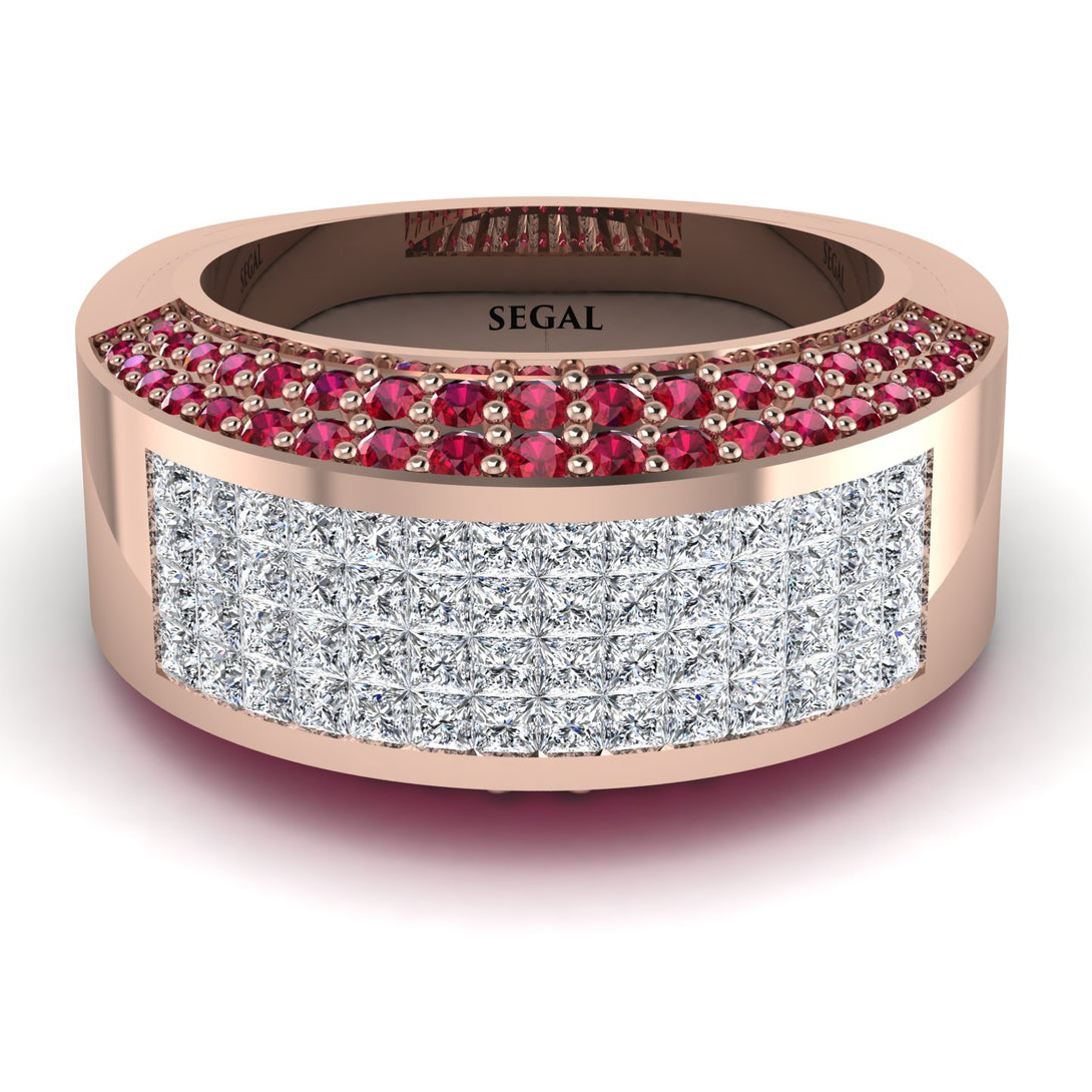 Diamond Cluster Wide Fancy Wedding Band - Kyla No. 47