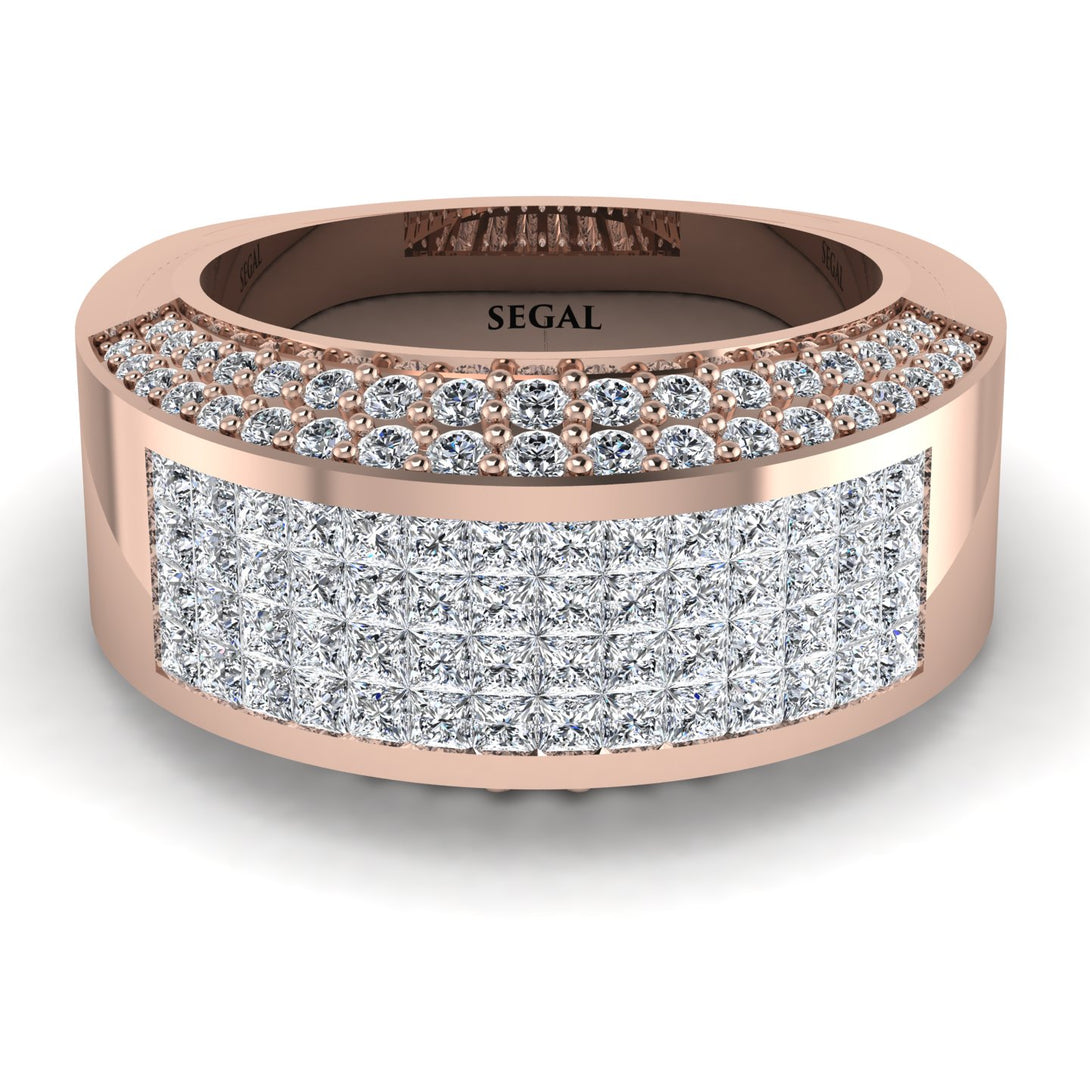 Diamond Cluster Wide Fancy Wedding Band - Kyla No. 2
