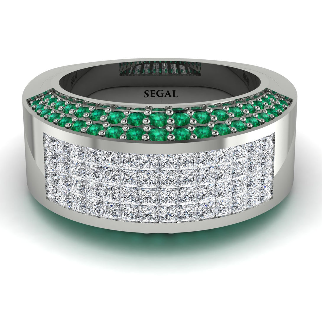 Diamond Cluster Wide Fancy Wedding Band - Kyla No. 18