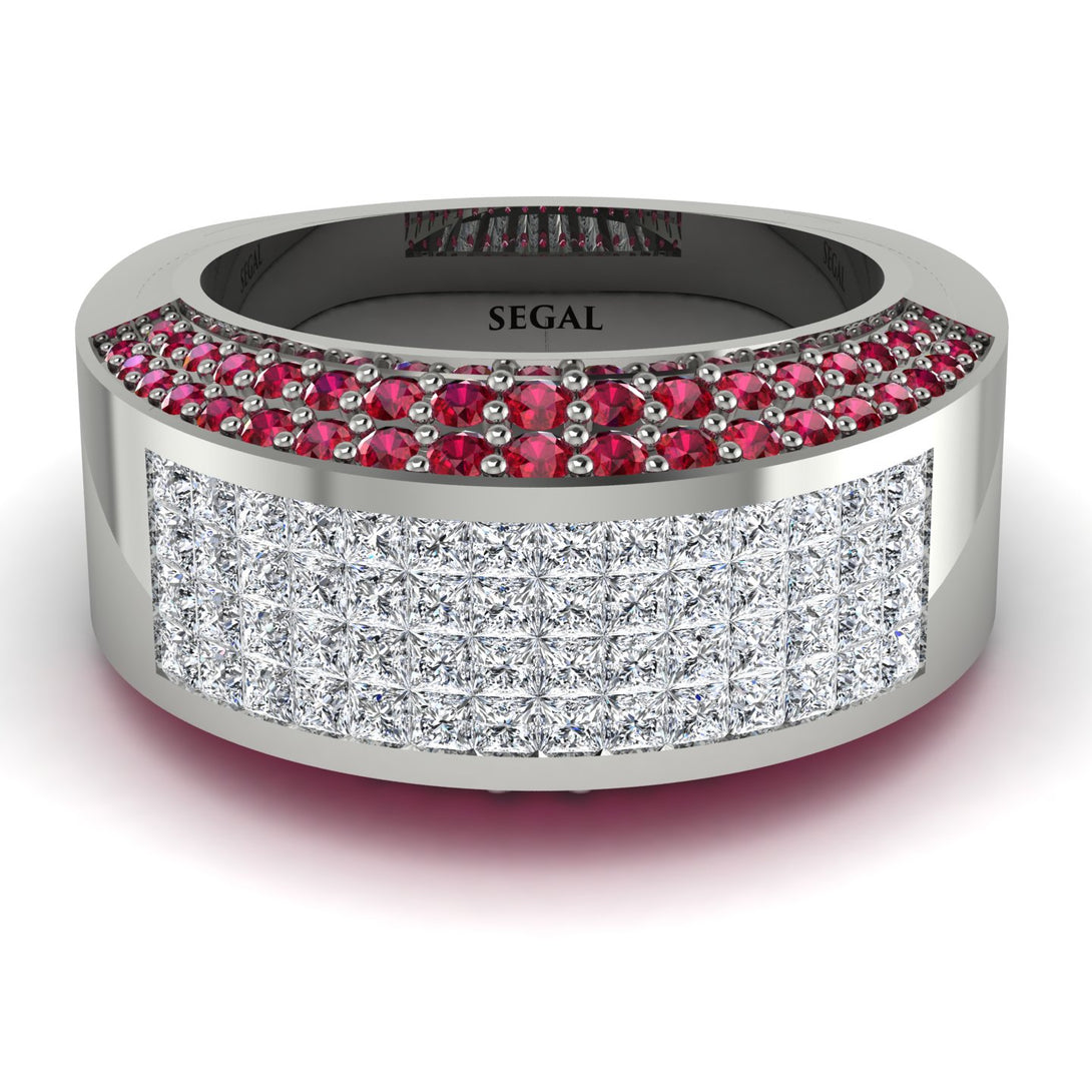 Diamond Cluster Wide Fancy Wedding Band - Kyla No. 48