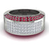 Diamond Cluster Wide Fancy Wedding Band - Kyla No. 48 image 1