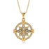 Diamond-Encrusted Compass Charm Necklace - Celeste No. 1 image 1