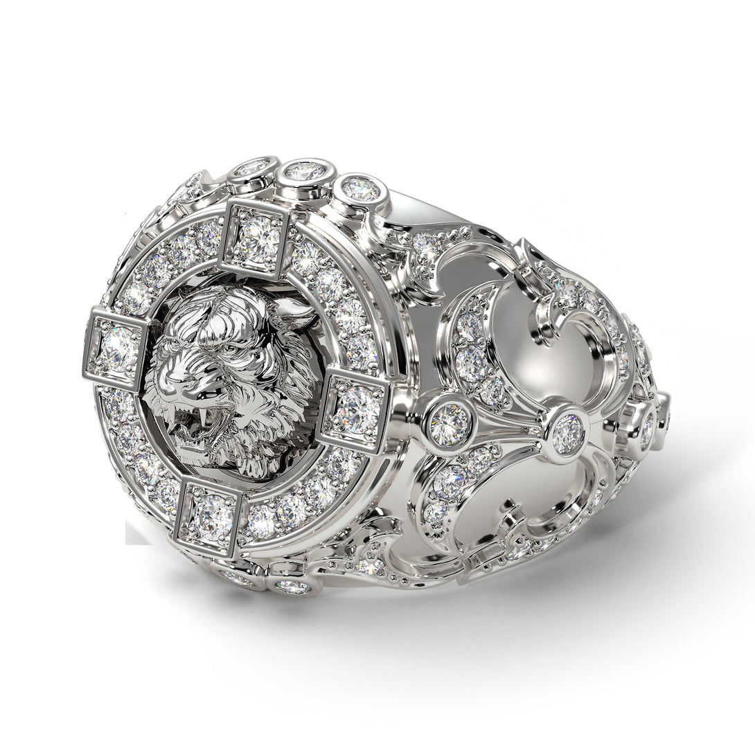 Diamond Tiger Gold Men's Fashion Ring - Landon No. 3