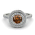 Double Halo Brown Diamond Ring - Zoey No. 1103 image 2