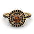 Double Halo Brown Diamond Ring - Zoey No. 1107 image 3