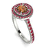 Double Halo Brown Diamond Ring - Zoey No. 1112 image 3