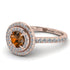 Double Halo Brown Diamond Ring - Zoey No. 1102 image 1