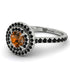 Double Halo Brown Diamond Ring - Zoey No. 1109 image 1
