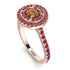 Double Halo Brown Diamond Ring - Zoey No. 1111 image 3