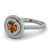Double Halo Brown Diamond Ring - Zoey No. 1103 image 1