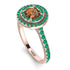 Double Halo Brown Diamond Ring - Zoey No. 1105 image 3