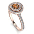 Double Halo Brown Diamond Ring - Zoey No. 1102 image 3