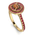 Double Halo Brown Diamond Ring - Zoey No. 1110 image 2