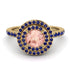Double Halo Morganite Ring - Zoey No. 913 image 2