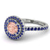 Double Halo Morganite Ring - Zoey No. 915 image 1
