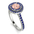 Double Halo Morganite Ring - Zoey No. 915 image 3