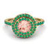 Double Halo Morganite Ring - Zoey No. 904 image 2