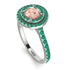 Double Halo Morganite Ring - Zoey No. 906 image 3