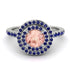 Double Halo Morganite Ring - Zoey No. 915 image 2