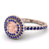 Double Halo Morganite Ring - Zoey No. 914 image 1
