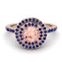 Double Halo Morganite Ring - Zoey No. 914 image 2