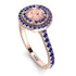 Double Halo Morganite Ring - Zoey No. 914 image 3